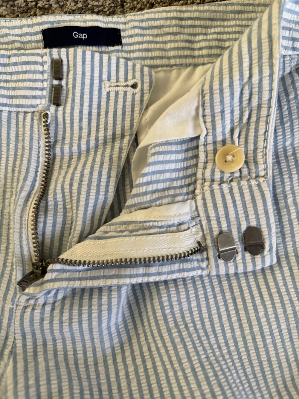 Gap Seersucker Bermuda Shorts Women’s Size 8 Coastal Prep - Picture 5 of 8